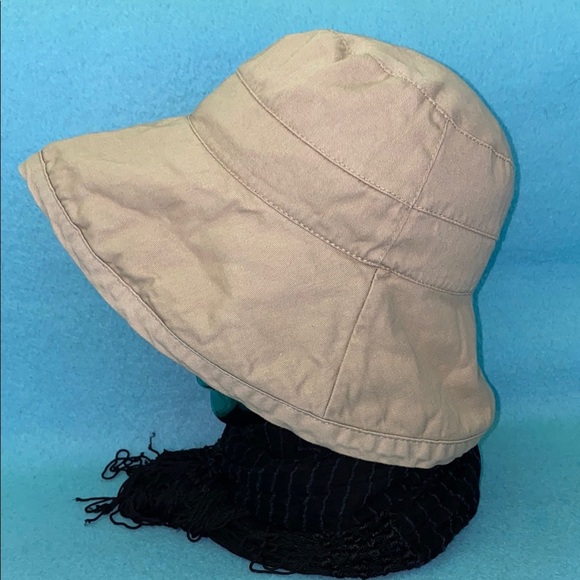 JACLYN SMITH Bucket hat tan wide brim beach sun summer size OSFA - Picture 4 of 9